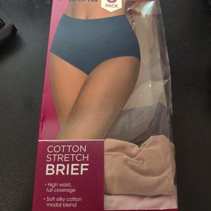OPEN BOX Felina Women's High Waist Cotton Stretch Briefs 3 Pack Size M $40 9C211